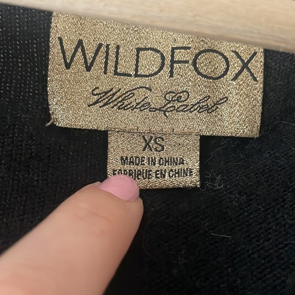 Wildfox Fox Face Sequin Sweater in Black XS - Picture 5 of 8